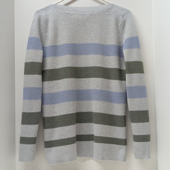 Market & Spruce Tawnee Cotton Blend Waffle Stitch Pullover in Light Blue - NWOT - Picture 4 of 9